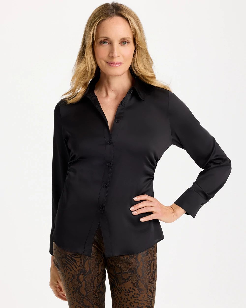 Satin Twill Collared Shirt | Chico's